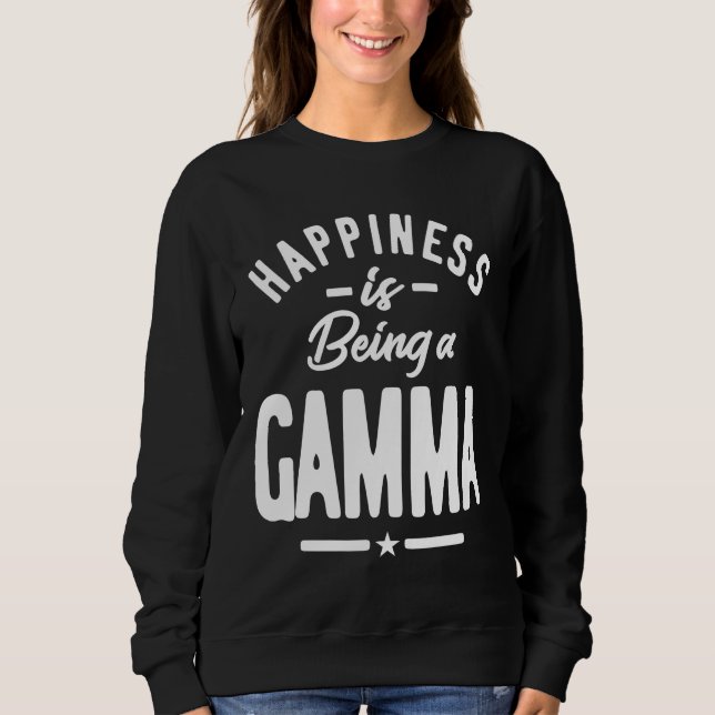 Glück für Frauen ist ein Gamma | Mama Oma Sweatshirt (Vorderseite)