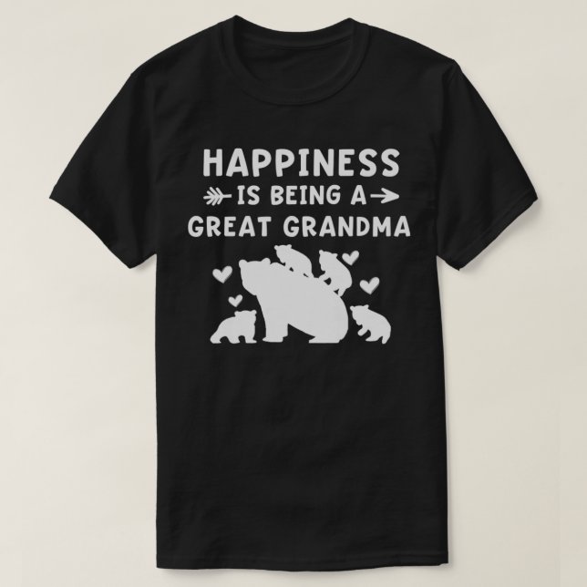 Glück für Frauen ist ein großer Oma-Bär & C T-Shirt (Design vorne)