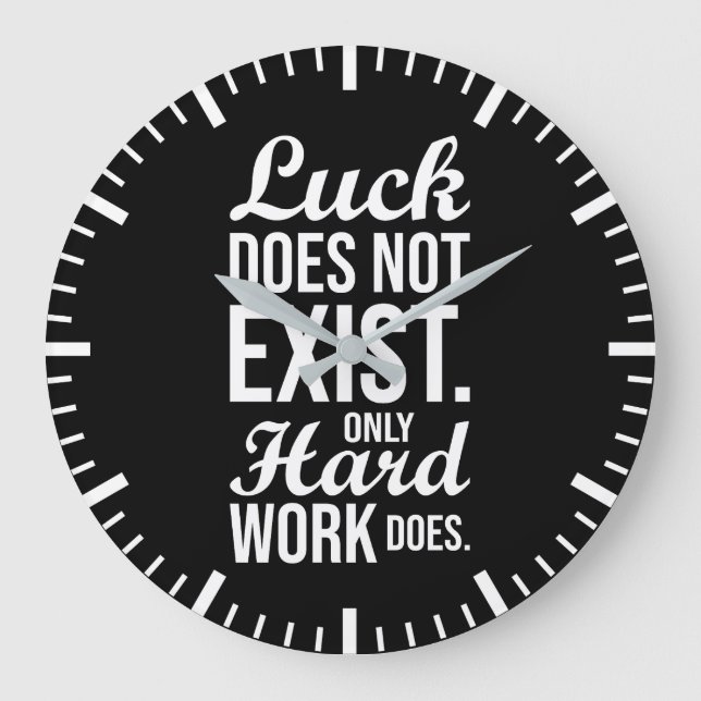 Glück gegen harte Arbeit - Fitness, Hustel, Erfolg Große Wanduhr (Vorderseite)