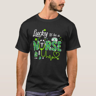 Glück gehabt, eine Krankenschwester Stethoskop OP- T-Shirt