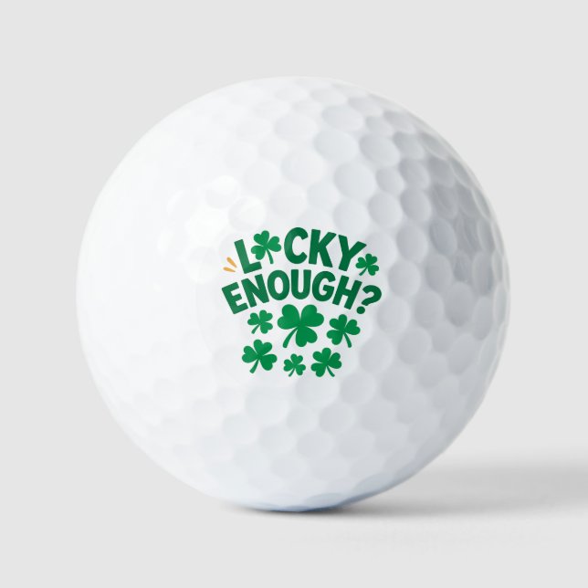 Glück gehabt? Lustiges St. Patrick's Day Basic T-S Golfball (Vorderseite)