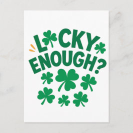 Glück gehabt? Spaß am St. Patrick's Day Postkarte