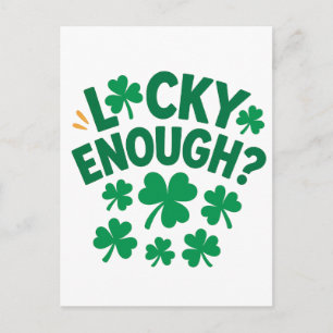Glück gehabt? Spaß am St. Patrick's Day Postkarte