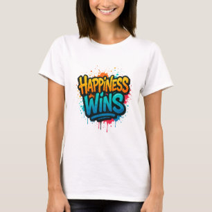 Glück gewinnt Graffiti-Design T-Shirt