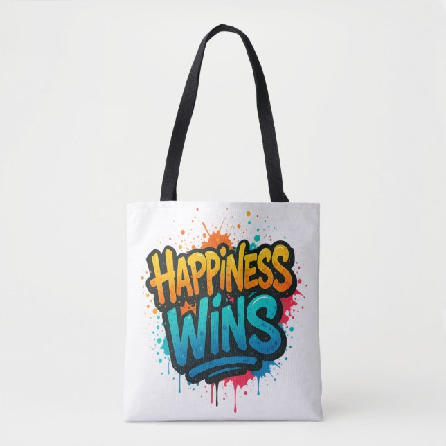 Glück gewinnt Graffiti-Design Tasche (Vorderseite)