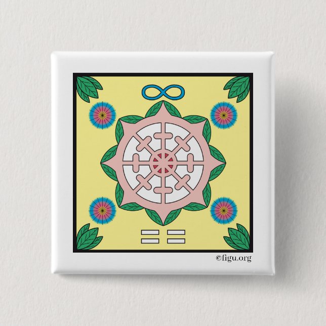 Glück/Glückssymbol sein Button (Vorderseite)