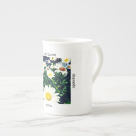 "Glück hängt nach uns selbst" Knochen-China-Tasse Prozellantasse
