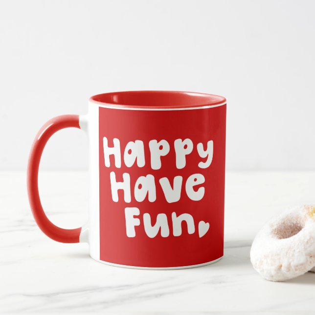 Glück hat Spaß Tasse (Mit Donut)