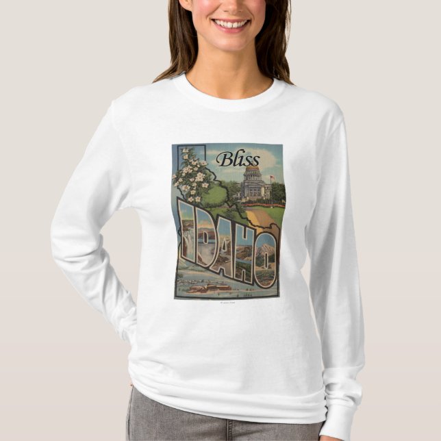 Glück, IdahoLarge Buchstabe ScenesBliss, T-Shirt (Vorderseite)