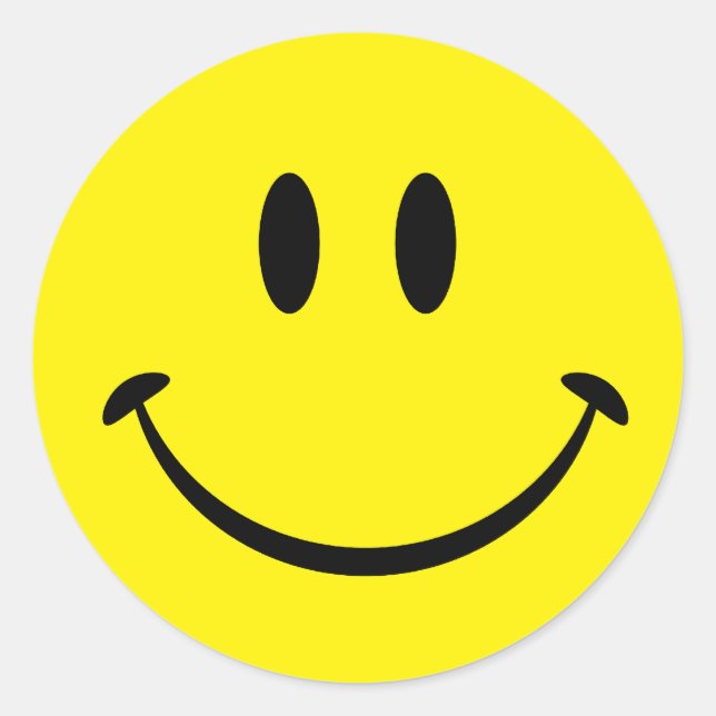 Glück im Gesicht Runder Aufkleber (Vorderseite)