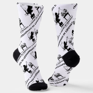 Glück im Leben findet man in glücklichen Katzenfis Socken