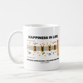 Glück im Leben hängt nach ausgeglichener Steigung Kaffeetasse