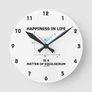 Glück im Leben ist eine Angelegenheit des Runde Wanduhr