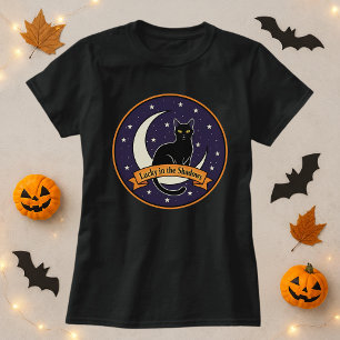 Glück im Schatten-Shirt; Schwarzes Katzen Hallowee T-Shirt