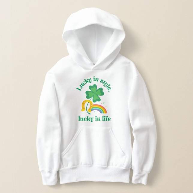 Glück im Stil mit Glück im Leben Hoodie (Ablage )