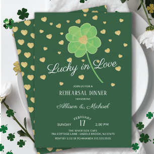 Glück in der Liebe Clover Probe Abendessen Einladung