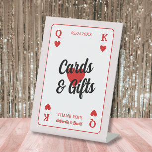 Glück in der Liebe Herz Paare Duschkarten Geschenk Sockelschild