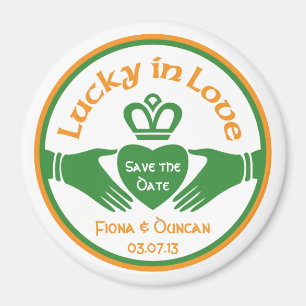 Glück in der Liebe Irish Wedding Save the Date Mag Magnet