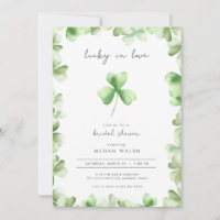 Glück in der Liebe Kleeblatt Bridal Dusche Einladu