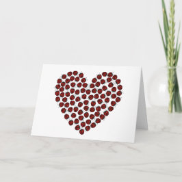 Glück in der Liebe Ladybird Herz Valentinstag Dankeskarte