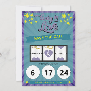 Glück in der Liebe Save the Date Hochzeitsankündig