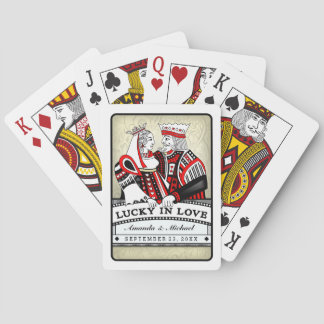 Glück in der Liebe Schwarz-Weiß-Spielkarten Spielkarten