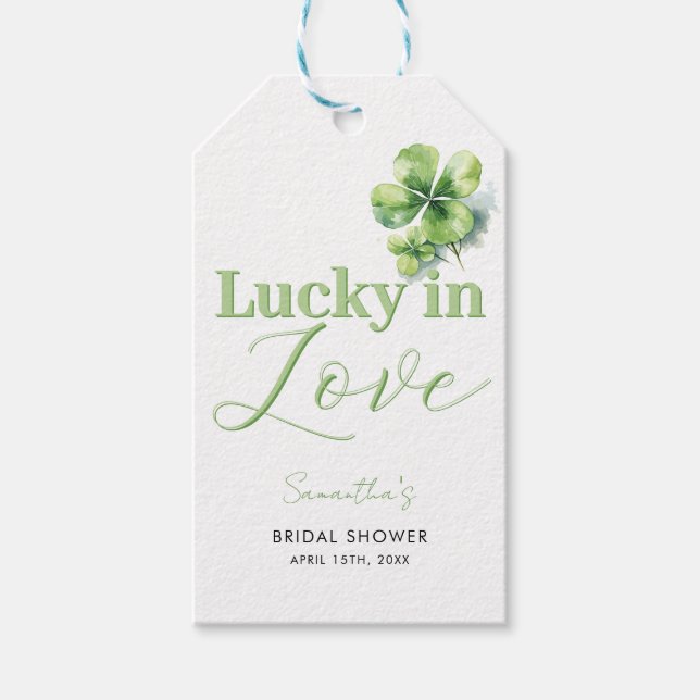 Glück in der Liebe St. Patrick's Brautparty Geschenkanhänger (Vorderseite)