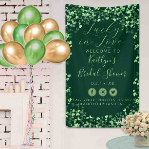 Glück in der Liebe St. Patrick's Day Brautparty Banner