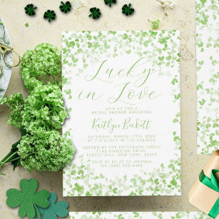 Glück in der Liebe St. Patrick's Day Brautparty Einladung