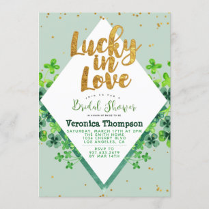 Glück in der Liebe St. Patrick's Day Brautparty Einladung