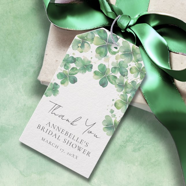 Glück in der Liebe St. Patrick's Day Brautparty Geschenkanhänger (Lucky In Love St. Patrick's Day Bridal Shower Gift Tags )