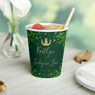 Glück in der Liebe St. Patrick's Day Brautparty Pappbecher