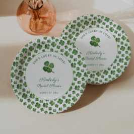 Glück in der Liebe St Patrick's Day Brautparty Par Pappteller