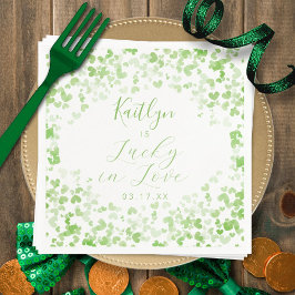Glück in der Liebe St. Patrick's Day Brautparty Serviette
