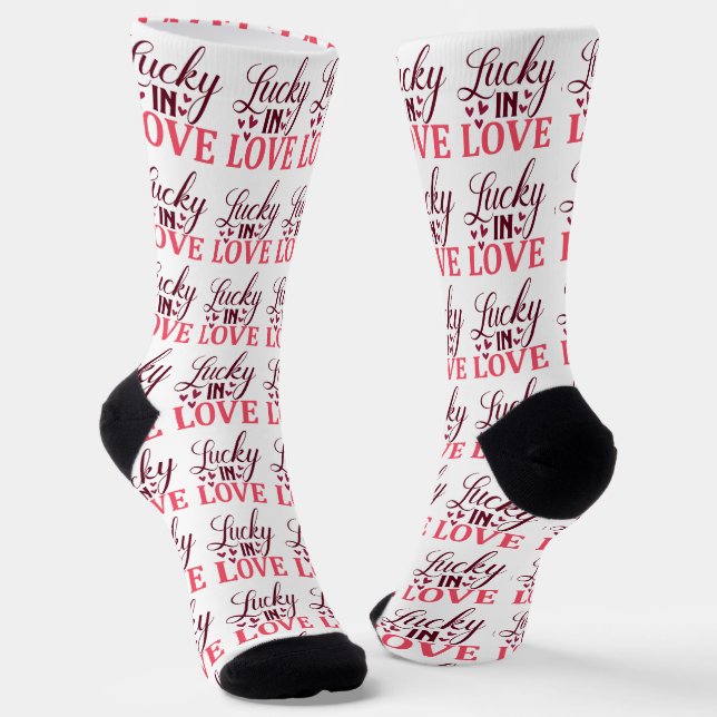 Glück in der Liebe Valentine Socken (Gewinkelt)