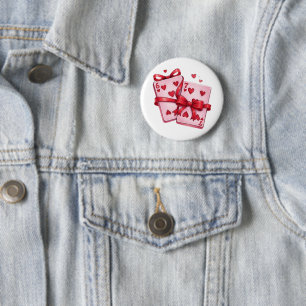 Glück in der Liebe: Vintage 6 & 7 der Herzen Button