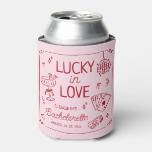 Glück in der Liebe Whimsical Hand Drawn Bacheloret Dosenkühler