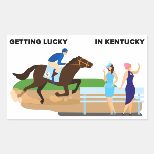 Glück in Kentucky Rechteckiger Aufkleber (Vorderseite)