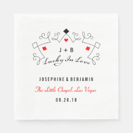 Glück in Liebe Las Vegas Wedding Serviette