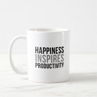 Glück Inspiriere Produktivität Kaffeetasse