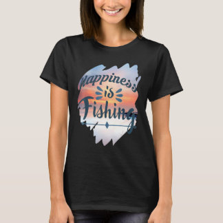Glück ist Angeln Fischen Fischen Fischen Thema T-Shirt