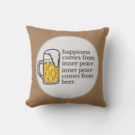 Glück ist Bier Funny Zitat Word Kunst Kissen