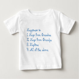 Glück ist (Blau) Großmutter und Großvater Baby T-shirt
