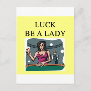 Glück ist Dame Gambler Design Postkarte