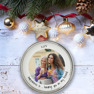 Glück ist, dich als meinen Freund zu haben, süßes Ornament Aus Metall