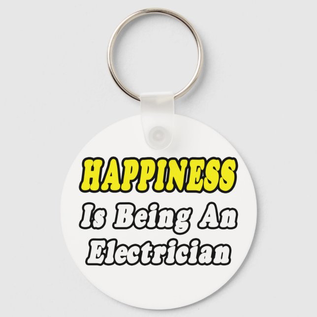 Glück ist ein Elektriker Schlüsselanhänger (Vorderseite)