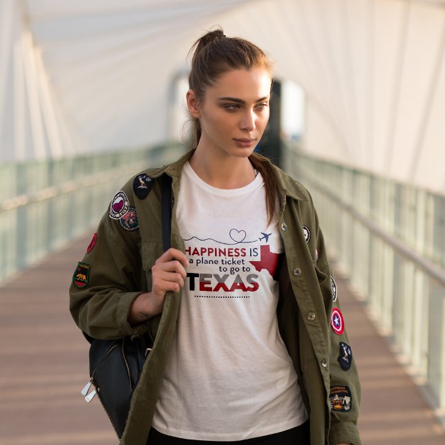 Glück ist ein Flugzeug-Ticket für Texas T - Shirt (Von Creator hochgeladen)