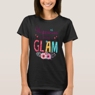 Glück ist ein glänzender Mensch für Frauen Blumend T-Shirt