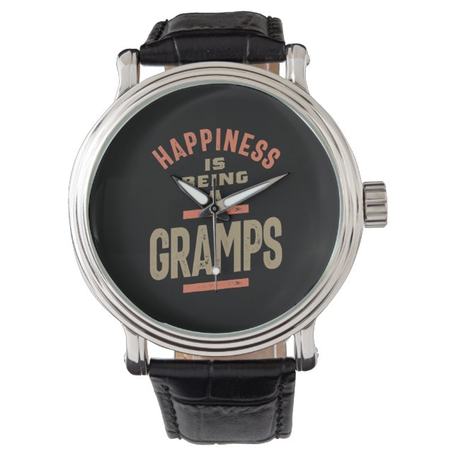 Glück ist ein Grampel. | Großvater Armbanduhr (Vorderseite)