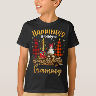 Glück ist ein grauer Weihnachtsbaum Leopard T-Shirt